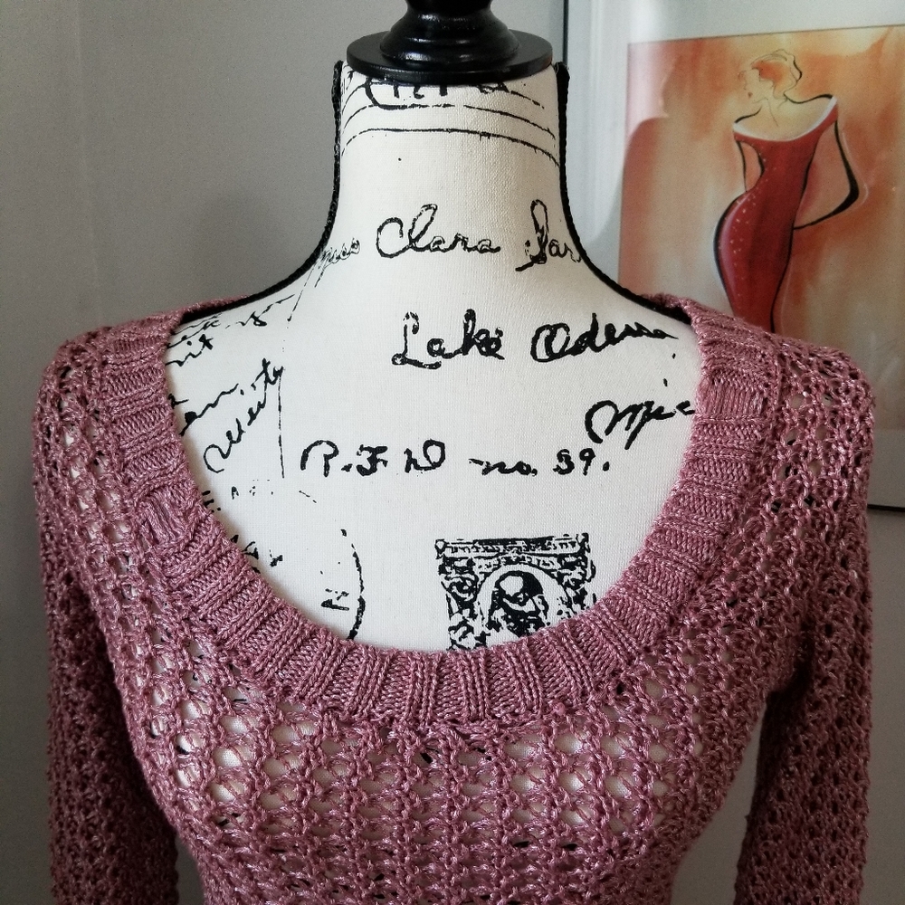 Rue21 Pink Embroidered Blouse. - Picture 3 of 16